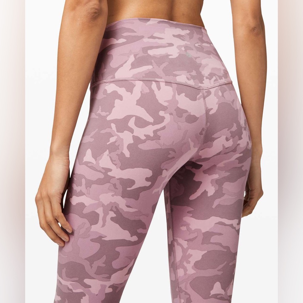Lululemon High Rise Align Pant Activewear Yoga Workout Gym Leggings Pink Camo